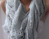 Gorgeous Scarf   Elegant  Scarf ....gray scarf