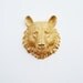 The Hudson - 1 Gold Mini Resin Bear Head- Resin White Faux Taxidermy- Chic & Trendy