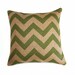 Green Chevron Throw Pillow Cover, Cottage Chic, Burlap, Feed Sack, Industrial, Decorative, Zig Zag, Designer Pillow, 16x16