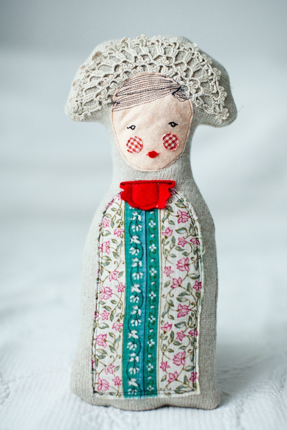 Russian princess, soft art doll and a unique piece as a perfect Christmas gift