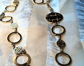 Vintage Metal Chain Belts Gold or Silver Designer Antonio Melani Estate Jewelry