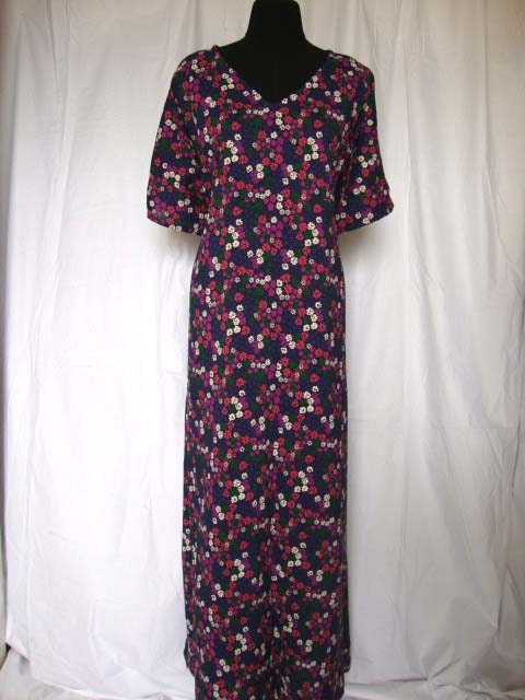 Tiny daisy Kaftan - Long dress, Spa robe, Beach wear, lounge wear, Gown , Maxi Dress, Cotton dress