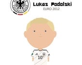 Lukas Podolksi, 4x6" Euro 2012 Card