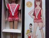 Vintage 1964 Straight Leg Skipper Doll Barbie's Little Sister by Mattel Stock No. 0950 Redhead