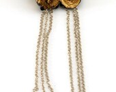 Black and Gold Bloom Chain Dangles
