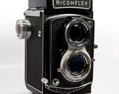 Vintage Camera Photograph, Ricohflex TLR 5x5 Still Life Photo Print, Gift for Photographer