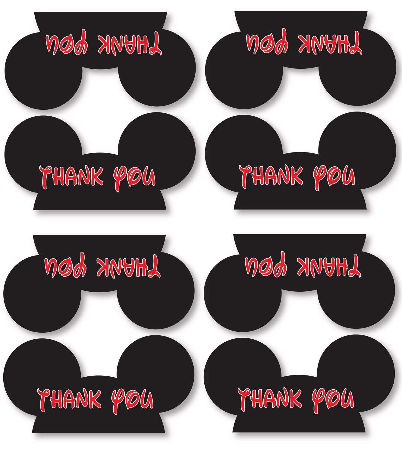 Mickey Mouse Thank You Favor Bag tent signs- Customized Digital File Il_170x135