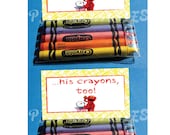 Elmo's World Goldfish & Crayons Favor Bag Fold Over signs- Customized Digital File Il_170x135