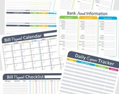 Money Management Set - Financial Printables - EDITABLE Documents for Organizing Finances - INSTANT DOWNLOAD