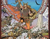 The Book Of Conquests Hardback - Celtic Irish Fantasy Art Book. 1st Edition Hardback Signed with Hand-Coloured 11x8" print Included.