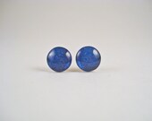 Shimmer Blue Nail Polish Earrings