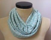 Mod Vines Aqua Jersey Infinity Scarf