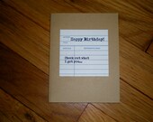 Library-Themed Gift Card Holder Birthday Card