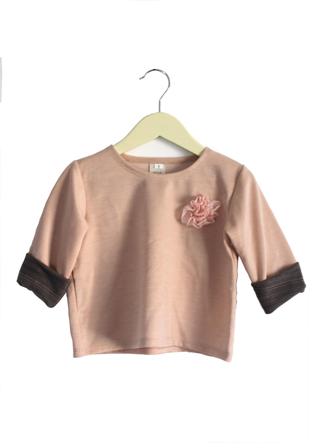 FALL COLLECTION /  Long Sleeves Antique Pink Cotton  Shirt / Girl Shirt / Children Clothing / Kids Clothing