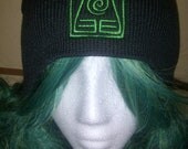 Legend of Korra Avatar inspired Earthbender element symbol beanie skull cap