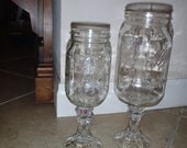 Large Mason Jar Wine Glass