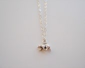Polar Bear - Tiny Sterling Silver Polar Bear Necklace by Emeline Darling