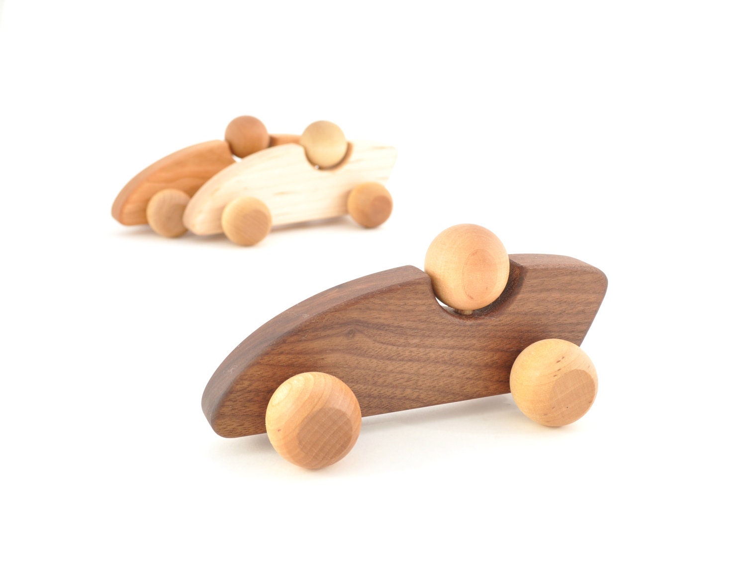 Organic Wooden Toy Car - Eco-Friendly Wooden Toy for Babies, Toddlers, and Preschoolers - Montessori Inspired Toys