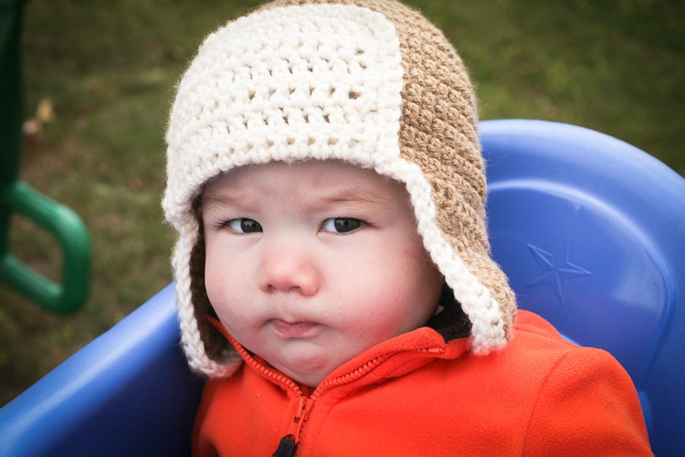 Crochet Aviator Style Hat with Earflaps