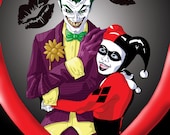 Joker and Harley Fanart Print