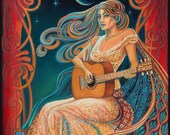 Gypsy Moon Psychedelic Goddess Art 16x20 Poster Print