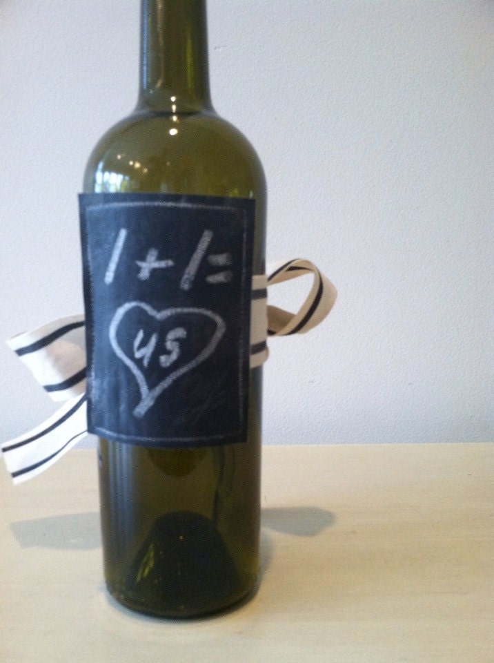 CHALKBOARD tags signs for mason jars and wine bottles. gourmet gift tag.