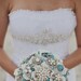 Deposit on Tiffany blue brooch wedding bridal bouquet --made to order bridal bouquet