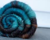 Wool and Bamboo Batt in " Aquarius", 3 oz