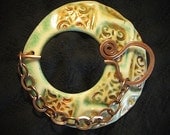 Fibula: Porcelain and Copper Green