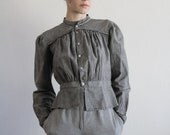 Vintage 40s Blouse . Civil War Style . Handmade Historical Blouse . 1940s