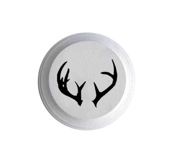 Original Painting on Wooden Plaque- Antlers