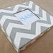 PRE-ORDER...Baby  Book - Grey and White Chevron  (78 designed journaling pages & personalization included with every album)
