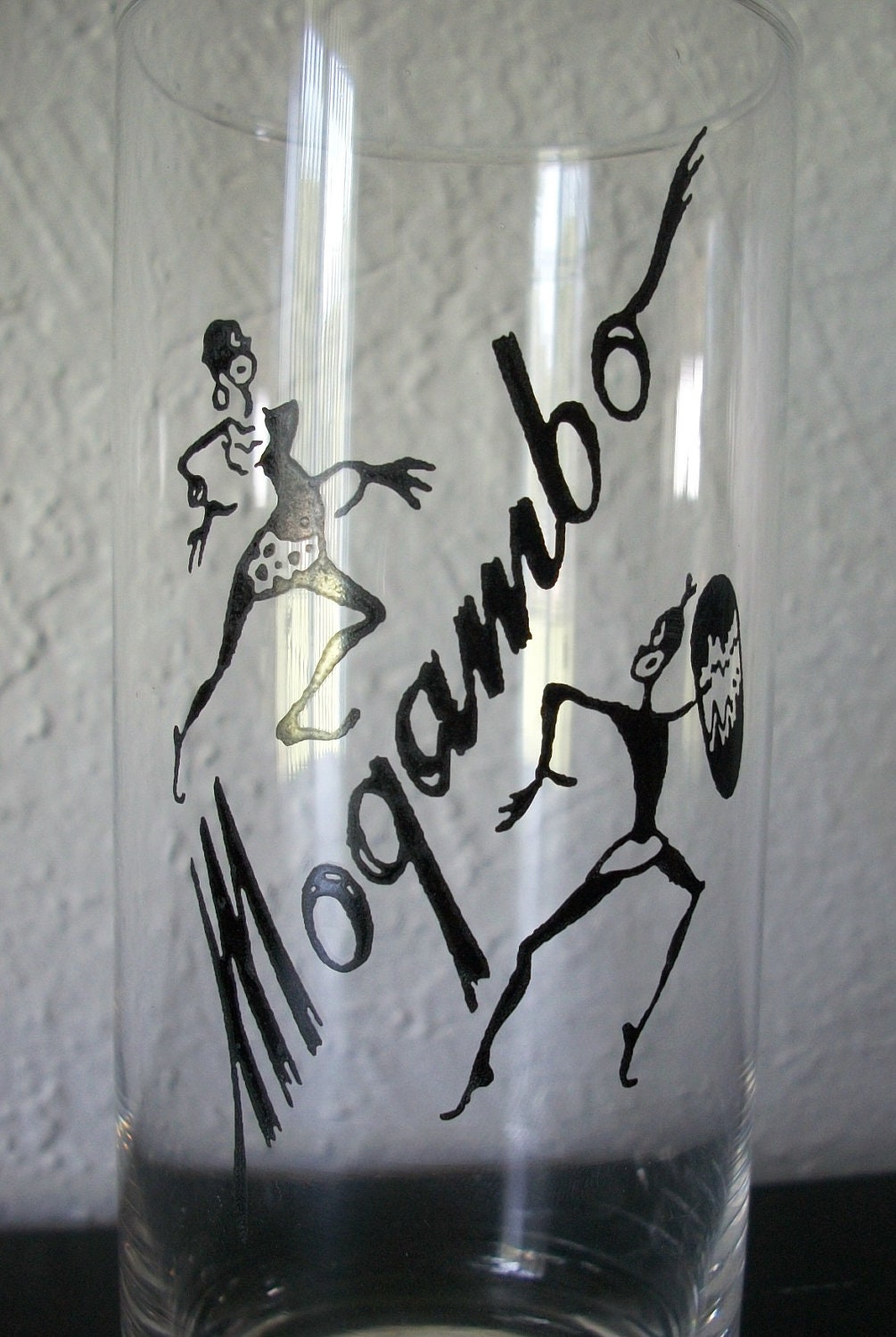 Ron Matusalem Vintage 1950's Mogambo Bar Cafeteria Cuban Advertising Glass