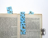 Book tags bookmarks - set of 3 small cat tags - hand painted and original