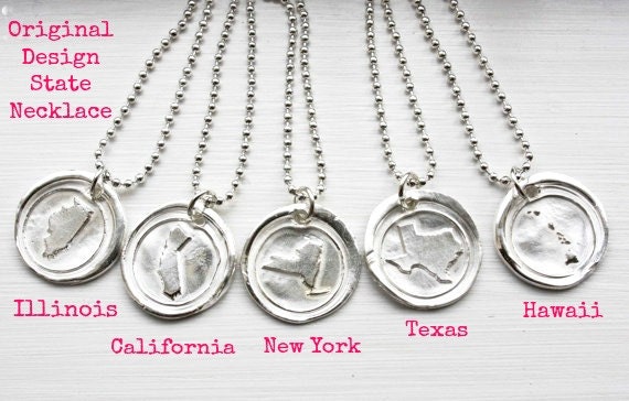 Custom State Necklace All 50 States Available