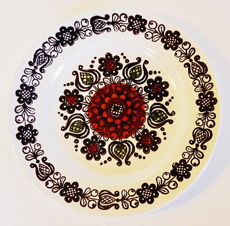 1960s Broadhurst Ironstone Plate Romany by Kathie Winkle on Etsy by EdibleComplex