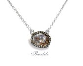 14K Slice Diamond Pendant Necklace