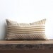 As seen in BETTER HOMES and GARDENS. Karnataka metallic ink hand printed on Natural Ecru organic hemp pillow cover 12x21