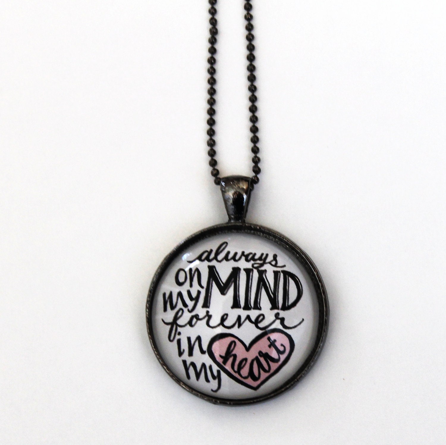 Always On My Mind, Forever In My Heart - Wearable Art Necklace - by Mandipidy