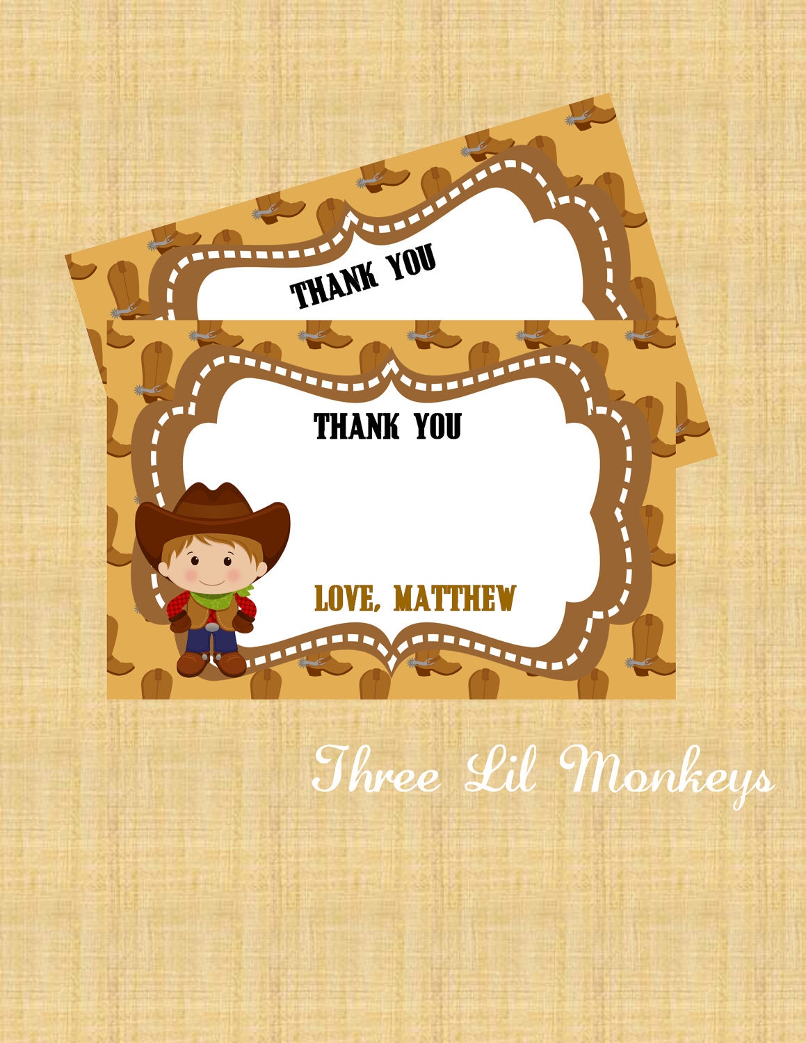 Cowboy Thank You Cards Il_170x135