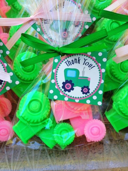 TRACTOR SOAP FAVORS (20 Soaps) - John Deere Inspired Birthday, Tractor Baby Shower, Construction Birthday, Farm Il_170x135