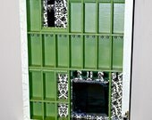 Hanging Jewelry Display  with Shelf. Earring Holder . Accessory Storage