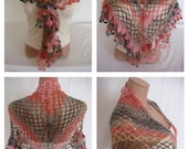 Valentine's Day discount Crocheted multicolor elegant triangle magic shawl,gift by Arzu's Style