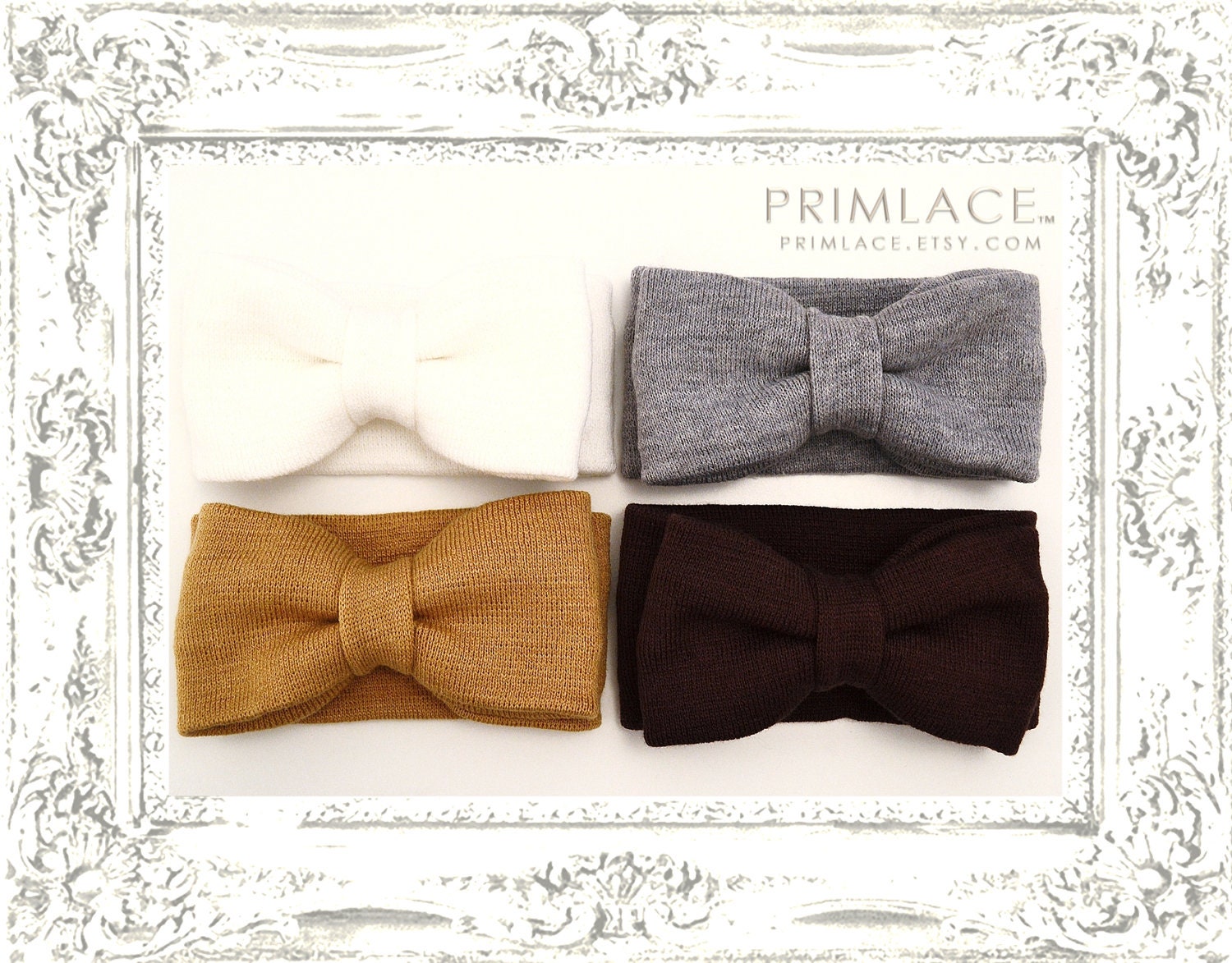 Knit Headband Knit Bow Headband Large Knitted Bow Ear Warmer BEST SELLER Winter 2013