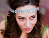 Silver Boho Lace and Sequin Headband by bethany lorelle on Etsy