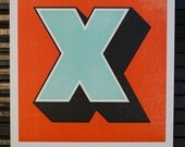 Giant Letterpress Shaded Alphabet - that makes you happy you can spell