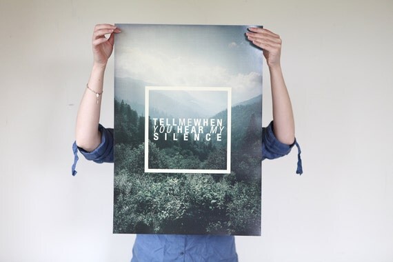Silence - Quote Large Print Limited Edition