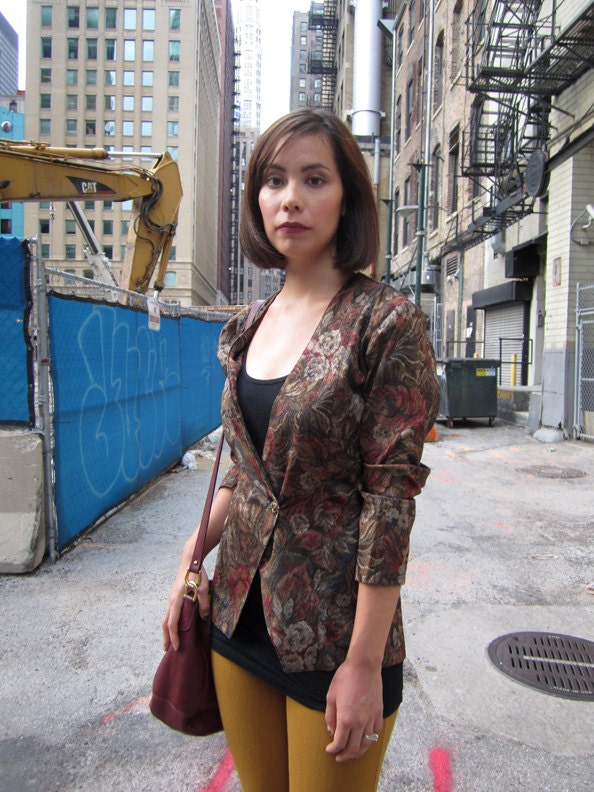 Spring Floral Blazer Romantic brown Rococo size (small)