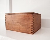 Antique Wooden Box, Handmade Primitive Construction Folk Art
