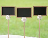 Vintage, rustic chic chalkboard table numbers, wedding signs - set of 15